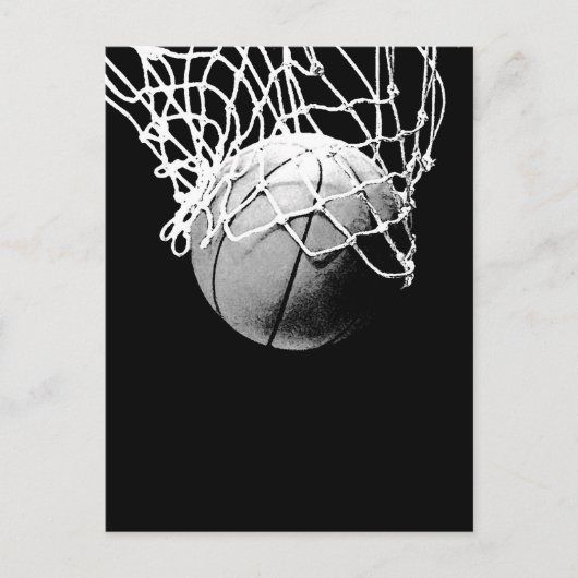 Basketball im Schatten Verschließen vertikaler Pos Postkarte (Vorderseite)