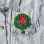 Basketball im Weihnachtskranz Button (Beispiel)