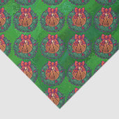 Basketball im Weihnachtskranz Seidenpapier (Ausschnitt)