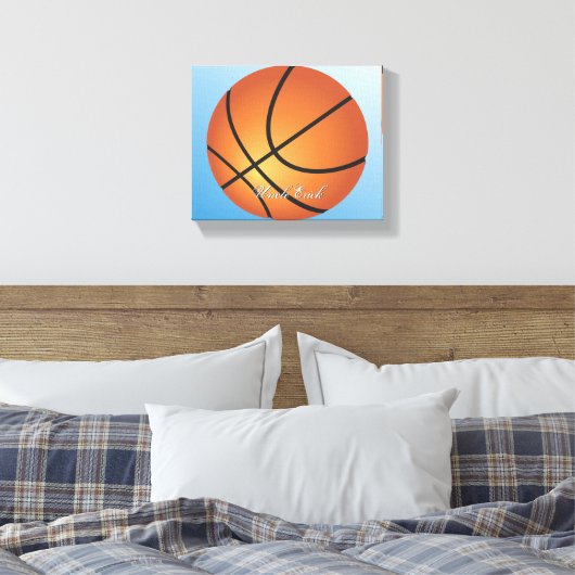 Basketball-Image 🏀 Monogram-Sonderaktion Leinwanddruck (Insitu (Schlafzimmer))