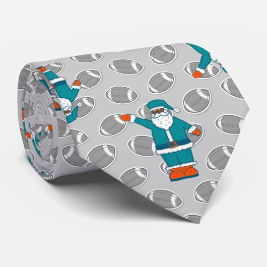 Basketball in aquamarin-orangefarbenem Weihnachtsm Krawatte (Gerollt)