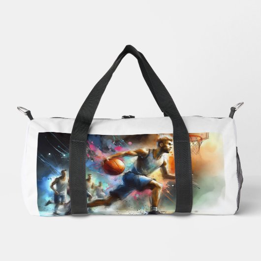 Basketball in Bewegung, Duffle Bag (Vorderseite)
