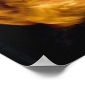 Basketball in Brand (digitaler Verbundwerkstoff) Poster (Ecke)