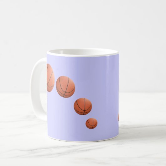 Basketball in der Luft Kaffeetasse (Vorderseite Links)