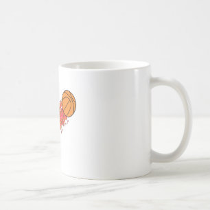 Basketball in Flammen Kaffeetasse