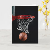 Basketball in Hoop Karte (Gelbe Blume)