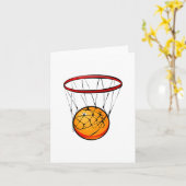 Basketball in hoop karte (Gelbe Blume)