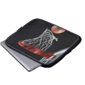 Basketball in Hoop Laptopschutzhülle (Vorne Knopf)