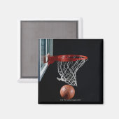 Basketball in Hoop Magnet (Vorderseite/Rückseite)