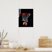 Basketball in Hoop Poster (Küche)