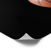 Basketball in Hoop Poster (Ecke)