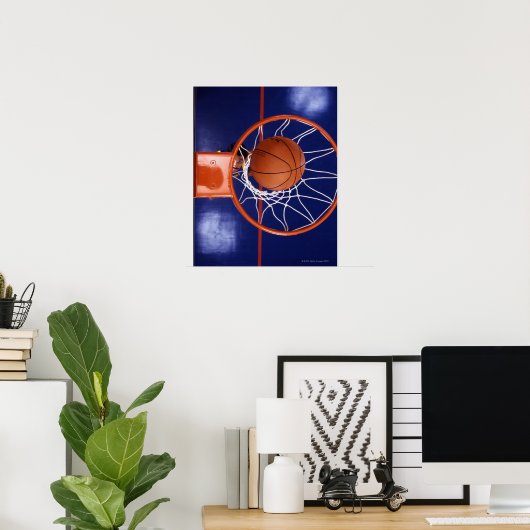 basketball in hoop poster (Heimbüro)