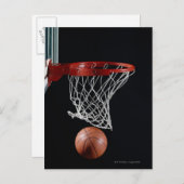 Basketball in Hoop Postkarte (Vorne/Hinten)