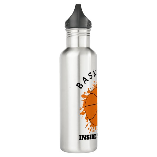 Basketball in meinem Blut Edelstahlflasche (Links)