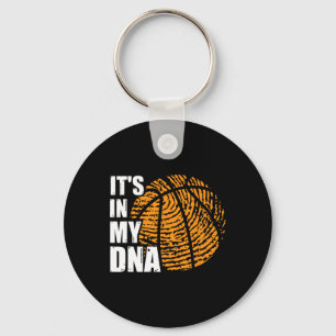 Basketball In meinem DNA Fingerprint Spaß Basketba Schlüsselanhänger