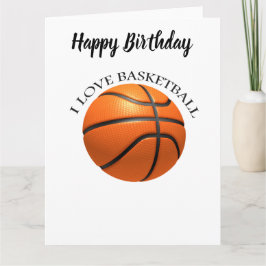 Basketball in orangefarbenem, schwarzem Leder Karte