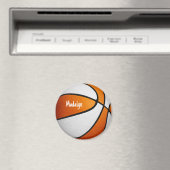 Basketball in orangefarbenen Farben Magnet (In Situ (Geschirrspüler))