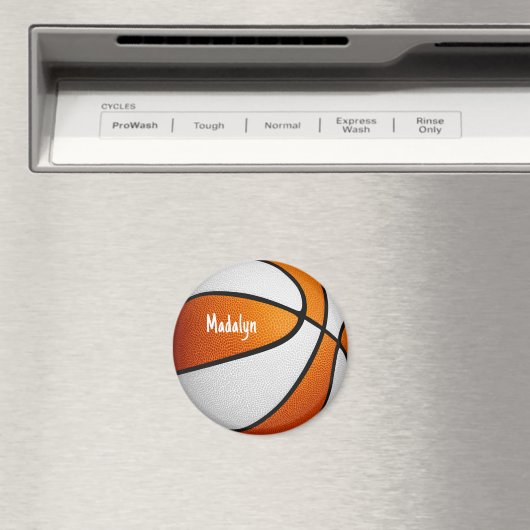 Basketball in orangefarbenen Farben Magnet (In Situ (Geschirrspüler))