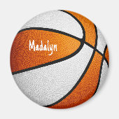 Basketball in orangefarbenen Farben Magnet (Vorne)