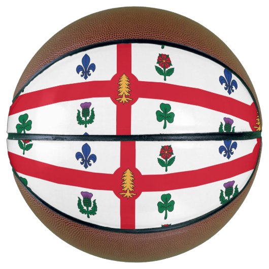 Basketball in Originalgröße mit der Flagge von Mon (Vorderseite)
