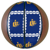 Basketball in Originalgröße mit der Flagge von Qué (Vertikal)