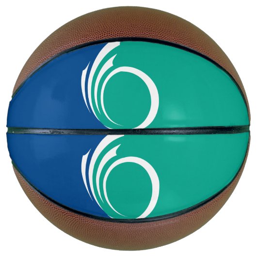 Basketball in Originalgröße mit Flagge von Ottawa (Vorderseite)
