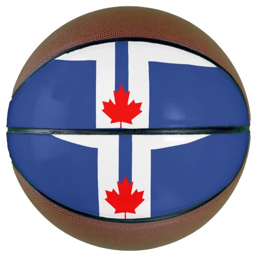 Basketball in Originalgröße mit Flagge von Toronto (Vorderseite)