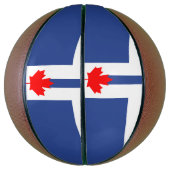 Basketball in Originalgröße mit Flagge von Toronto (Vertikal)