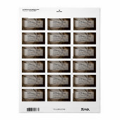 Basketball in Sepia Address Labels Adressaufkleber (Vorne)