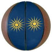 Basketball in voller Größe mit der Flagge Mazedoni (Vertikal)