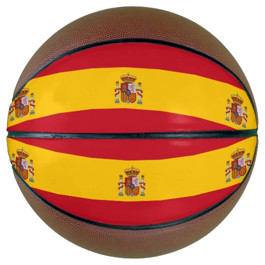 Basketball in voller Größe mit Flagge Spaniens (Vorderseite)