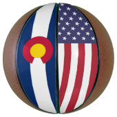 Basketball in Vollgröße mit Flag Colorado, USA (Vertikal)
