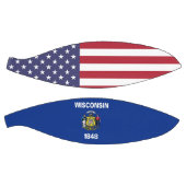 Basketball in Vollgröße mit Flagge des Wisconsin-S (Panele)