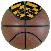 Basketball in Vollgröße mit Flagge von Baltimore, (Rechts)