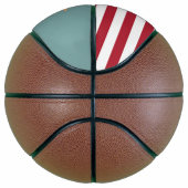 Basketball in Vollgröße mit Flagge von Delaware, U (Rechts)