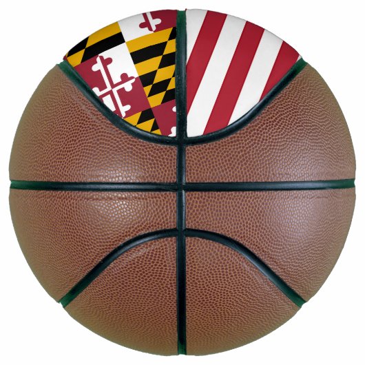 Basketball in Vollgröße mit Flagge von Maryland, U (Rechts)