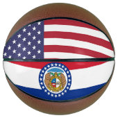 Basketball in Vollgröße mit Flagge von Missouri US (Vorderseite)
