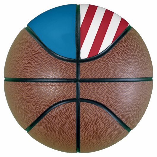 Basketball in Vollgröße mit Flagge von Oklahoma, U (Rechts)