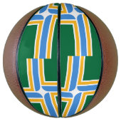 Basketball in Vollgröße mit Flagge von Portland, U (Vertikal)