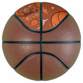 Basketball in Vollgröße mit Spielaktionsmuster (Rechts)