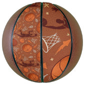 Basketball in Vollgröße mit Spielaktionsmuster (Vertikal)