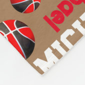 Basketball-individuelle Name Fleecedecke (Ecke)