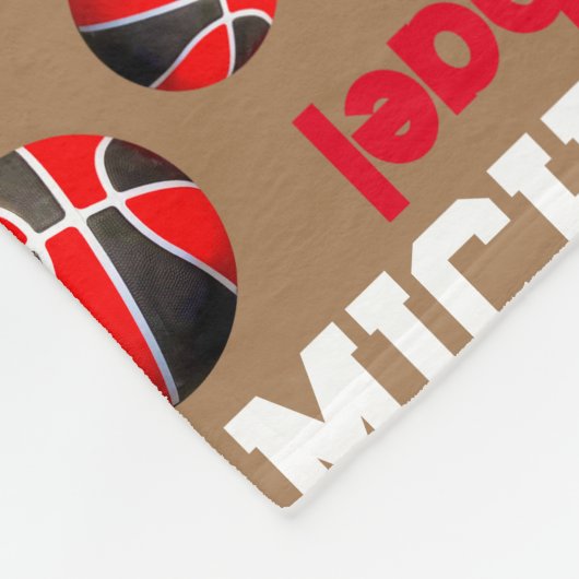 Basketball-individuelle Name Fleecedecke (Ecke)