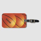 Basketball-individuelle Name Gepäckanhänger (Vorderseite (Horizontal))