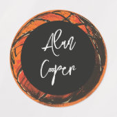 Basketball Individuelle Name Kinder Etiketten (Design 1)