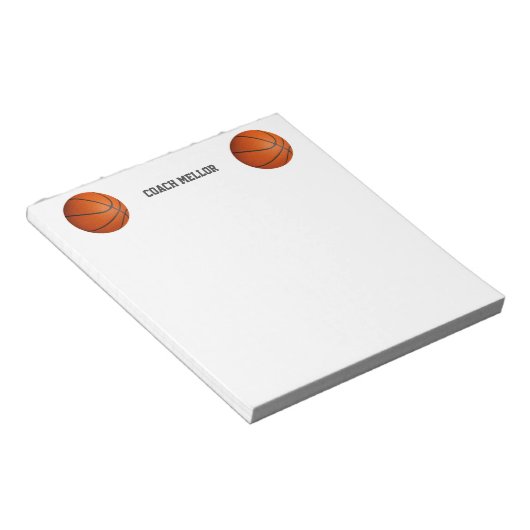 Basketball-individuelle Name Notizblock (angewinkelt)