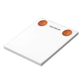 Basketball-individuelle Name Notizblock (Rotiert)