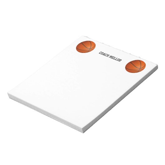 Basketball-individuelle Name Notizblock (Rotiert)