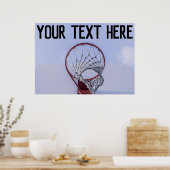 Basketball Individuelle Name oder Textsport Poster (Küche)