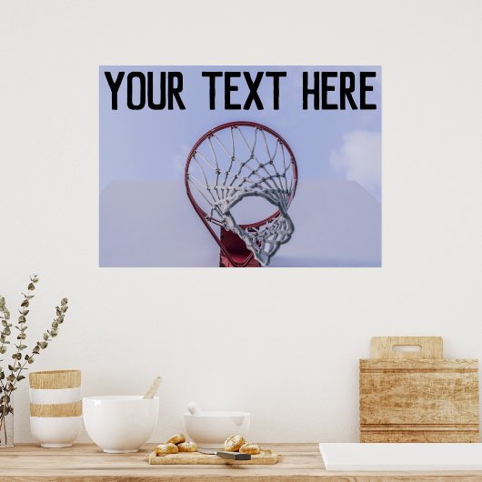 Basketball Individuelle Name oder Textsport Poster (Küche)